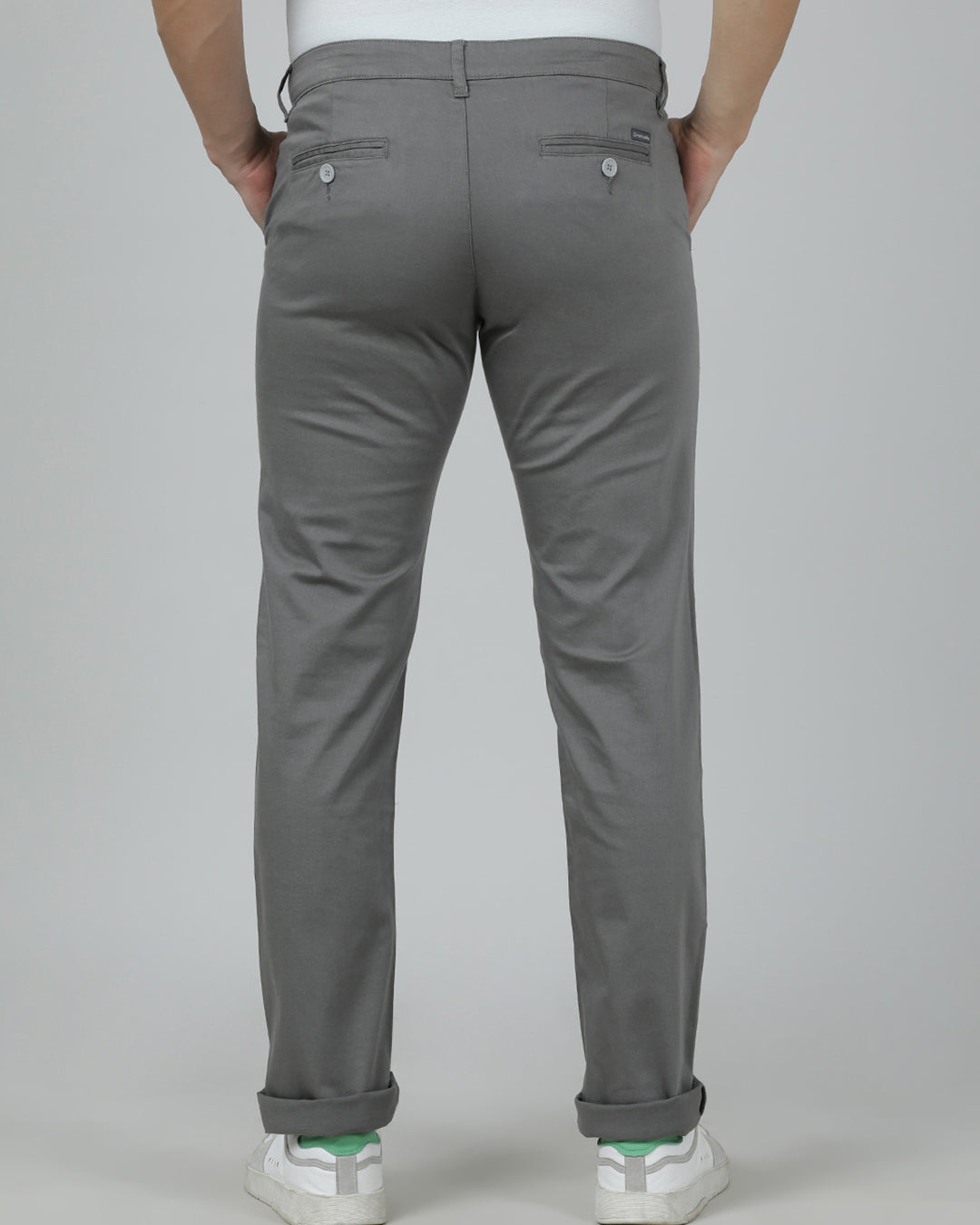 Crocodile Men's Slim Fit Grey Trouser