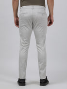 Casual Slim Fit Printed Beige Trousers for Men