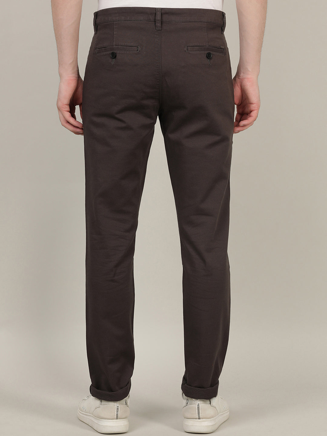 Crocodile Men Grey Slim Fit Chinos