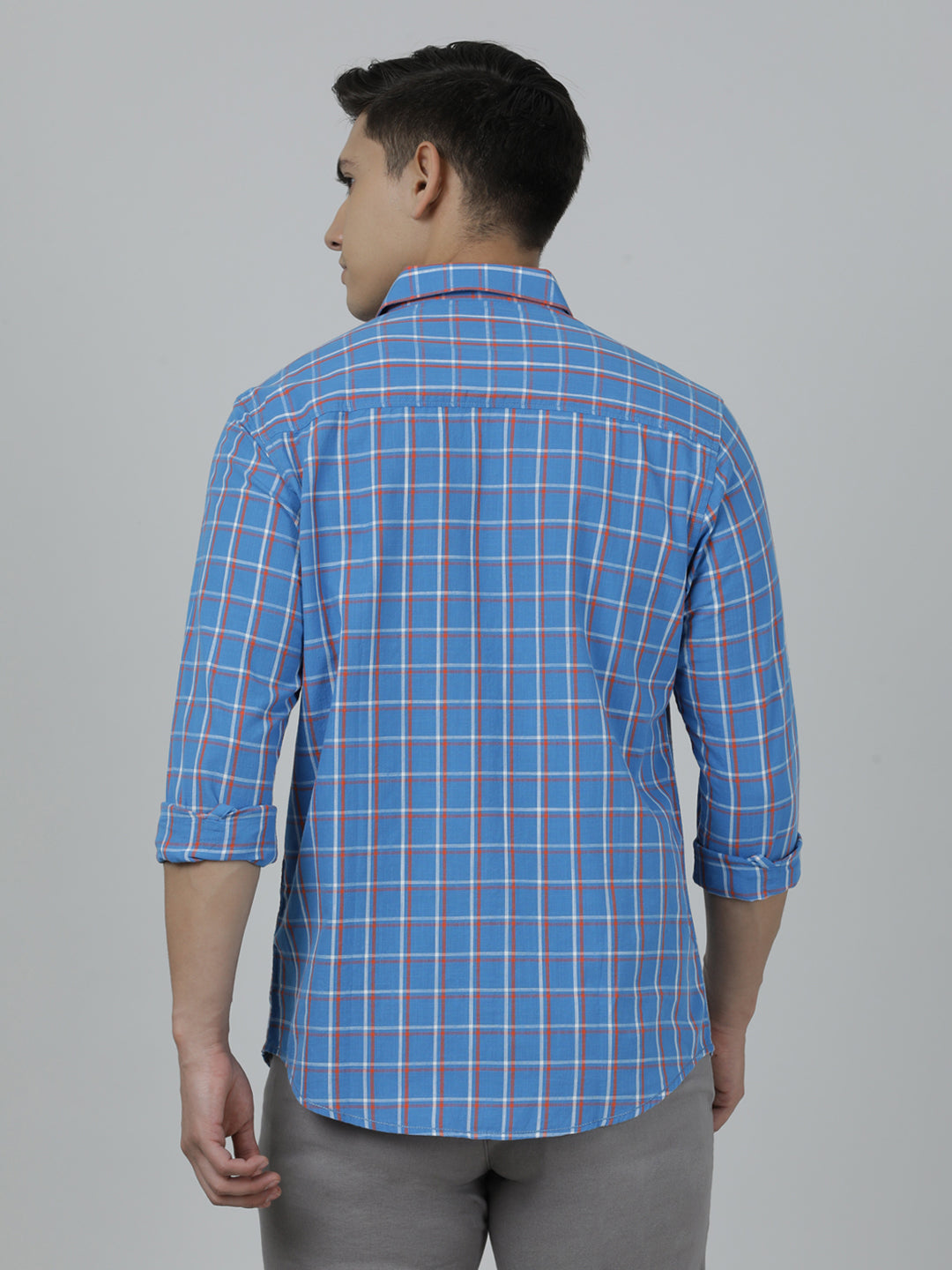 Crocodile Blue Full Sleeve Comfort Fit Shirt