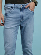 CLOUD WASHED JEANS IN ICE BLUE COLOUR