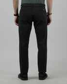 Casual Slim Fit Solid Olive Trousers for Men