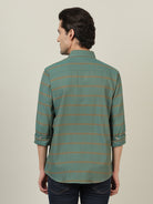 Crocodile Men Cotton Stripe Shirt