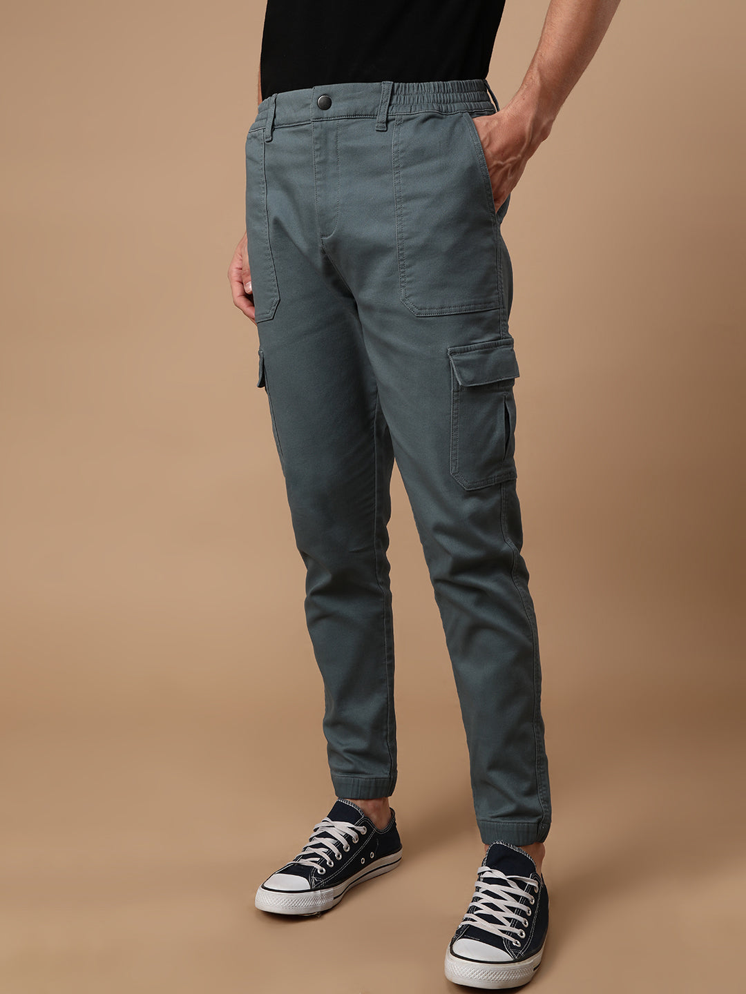 BLUE PREMIUM CARGO JOGGER IN SUPER SOFT FABRIC