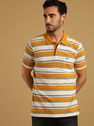 Red Half Sleeve Jacquard Polo Slim Fit T-Shirt