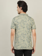 Crocodile Men Beige Polo Printed T-Shirt