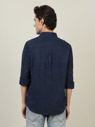 Crocodile Men Indigo Casual Cotton Shirt