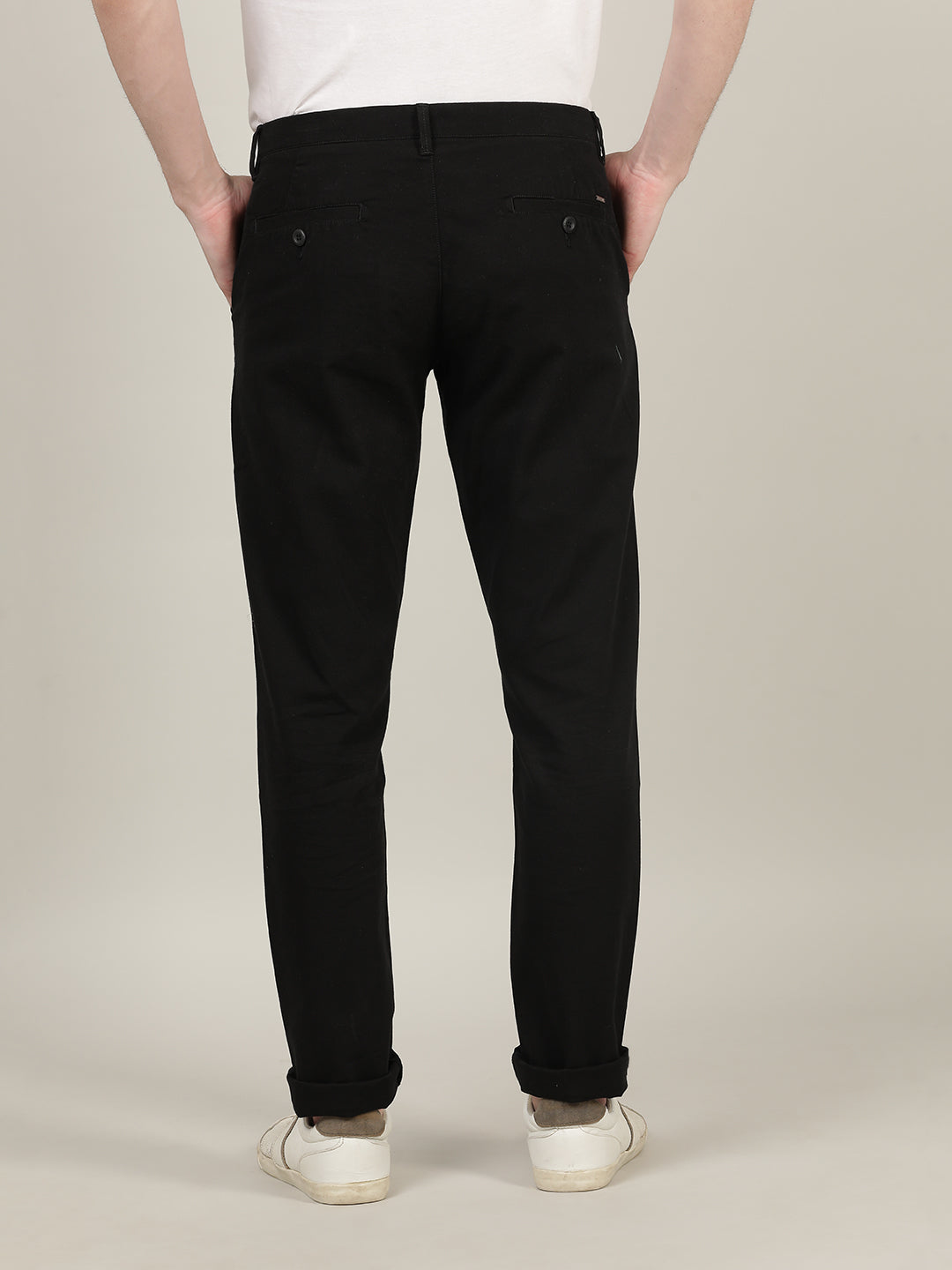 Crocodile Men Black Slim Fit Trouser