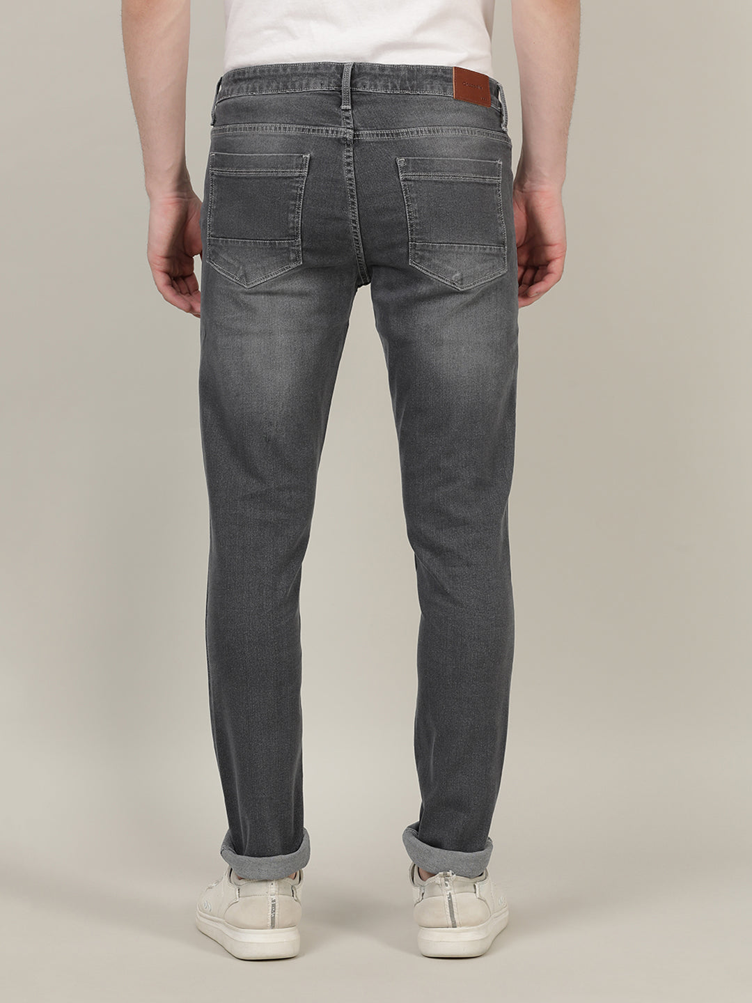 Crocodile Men Grey Slim Tapered Jean