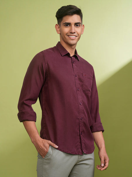 Casual Half Sleeve Comfort Fit Solid Shirt Green with Collar