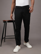 Classic Stretch Black Chino With Peached Fabric