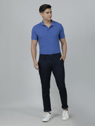 Crocodile Trim Fit Navy Trouser for Men