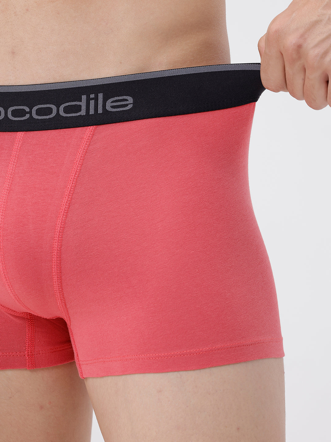 Red boxer briefs with a black band featuring 'Cocodile' branding.