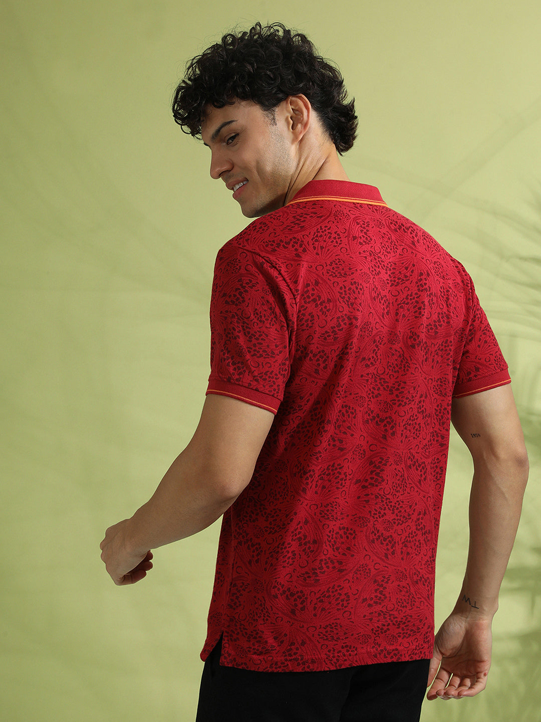 Close-up of red fabric with texture detail