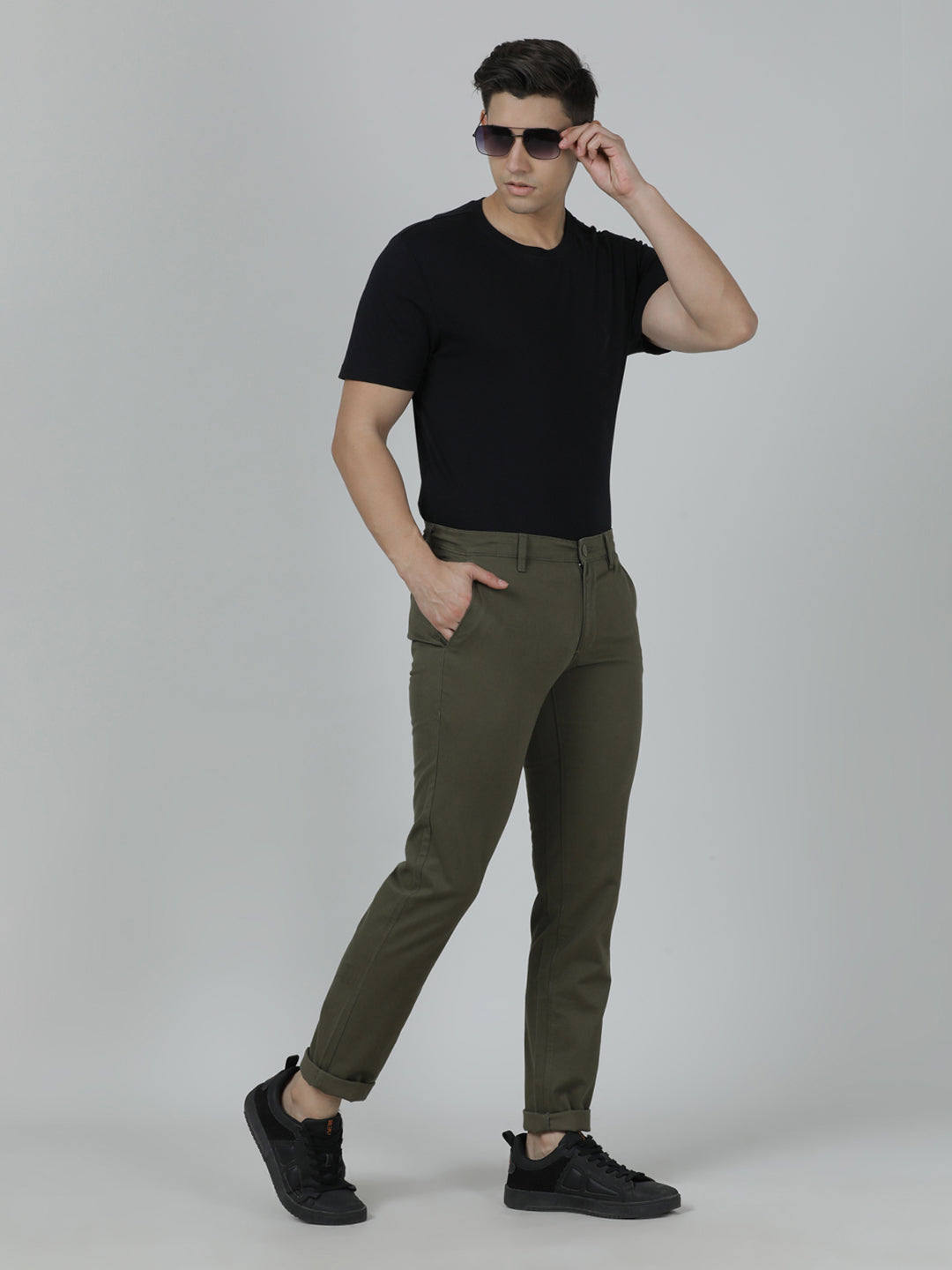 Crocodile Casual Trim Fit Trouser for Men