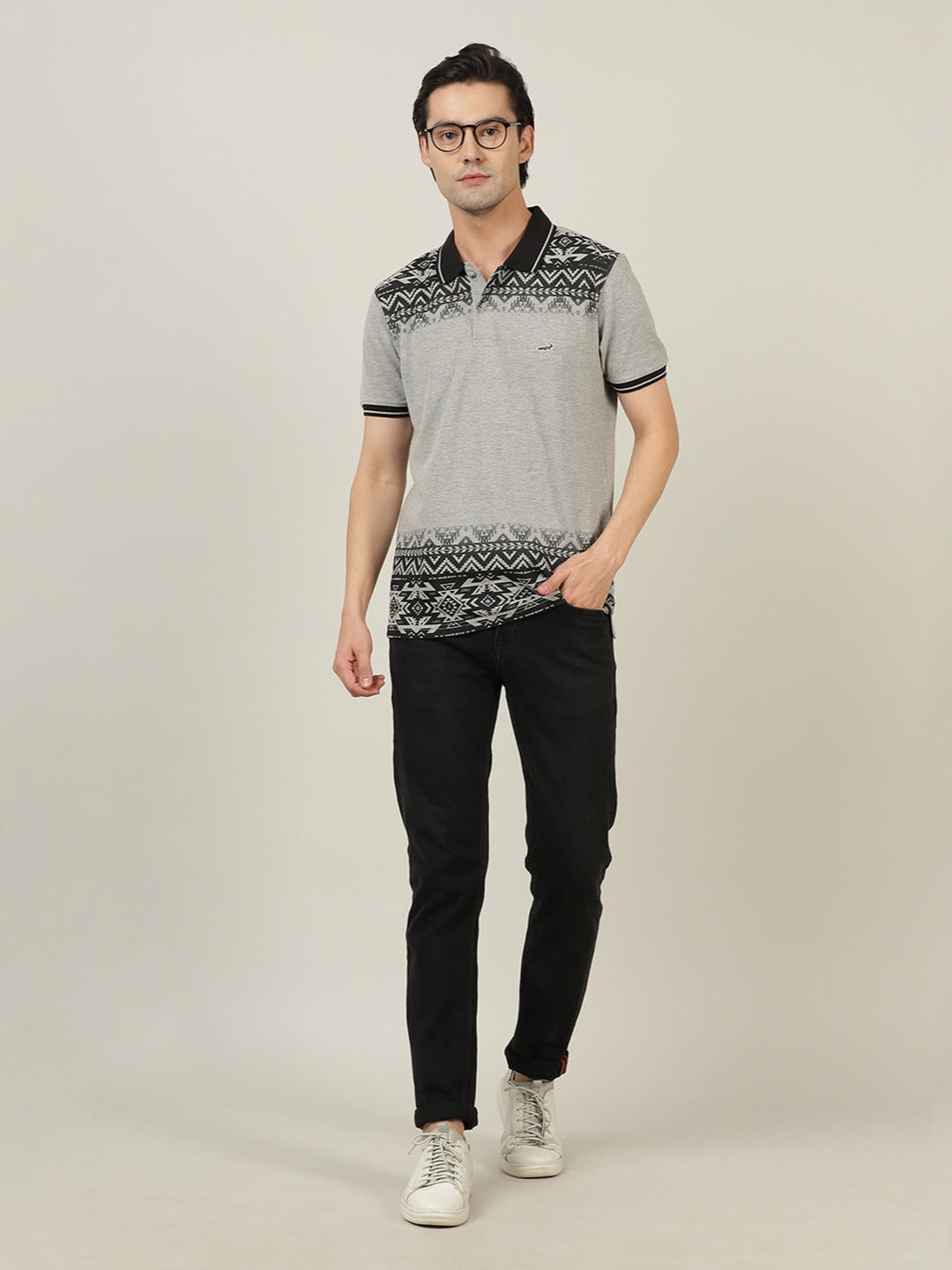 Crocodile Men's Printed Polo T-Shirt