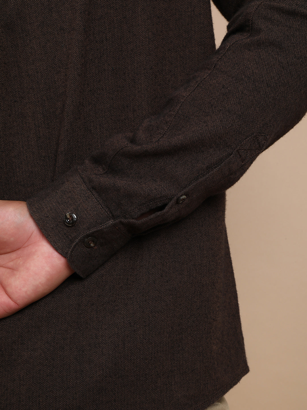 Herringbone Mild Brushed Shirt