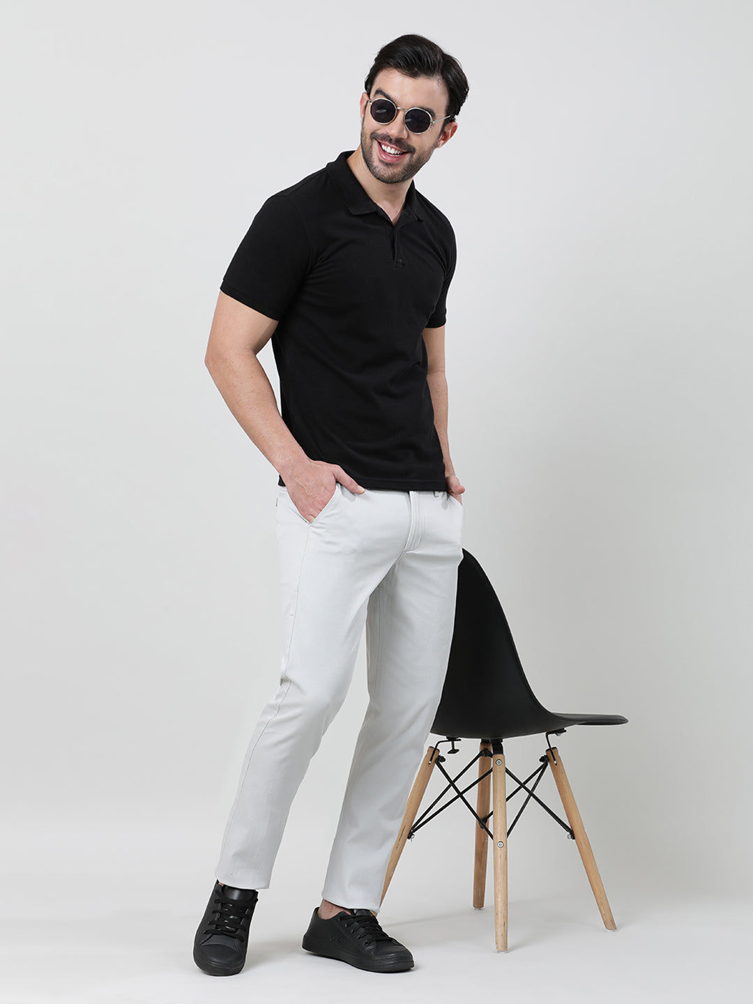 Crocodile Men's Grey Slim Shirts