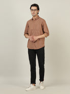 Crocodile Men Stripe Pure Cotton Shirt