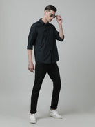 Casual Stripes Comfort Fit Moonless Night Full Sleeve Shirt with Collar