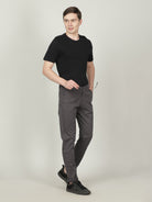 Crocodile Men's Grey Slim Fit Trouser