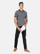 Elevate Your Style with a Casual Slim Fit Solid Polo Neck Tshirt