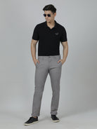 Crocodile Slim Fit Grey Trouser for Men