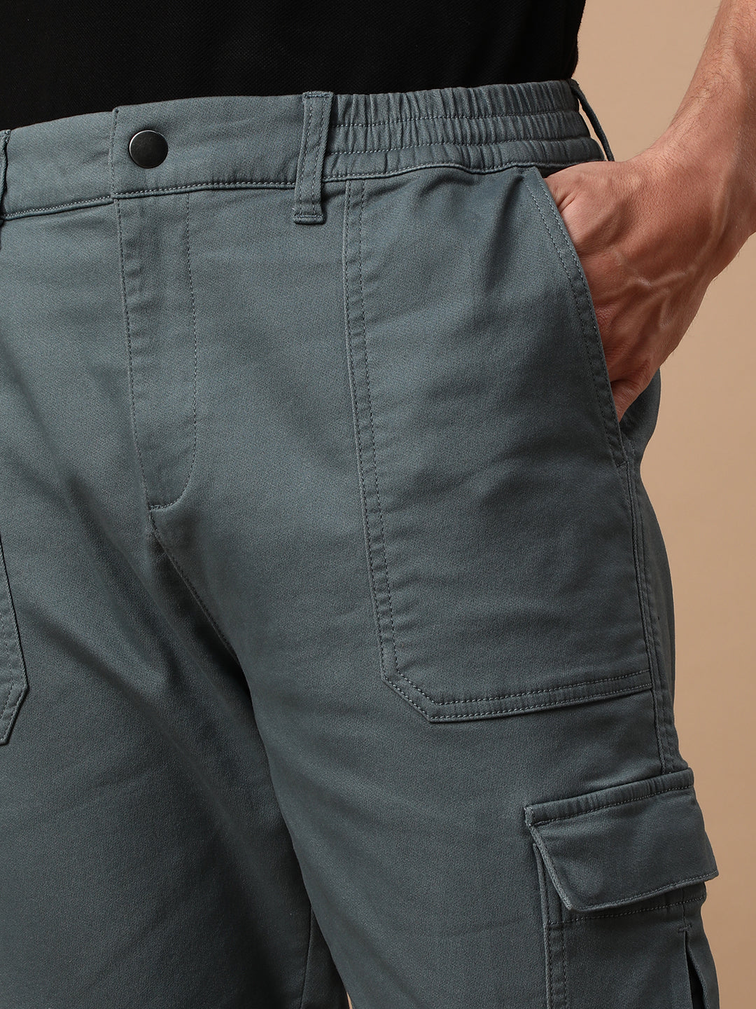 BLUE PREMIUM CARGO JOGGER IN SUPER SOFT FABRIC