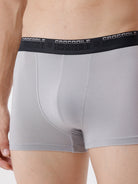 Gray boxer briefs with black waistband featuring 'Crocodile' branding on a light background.