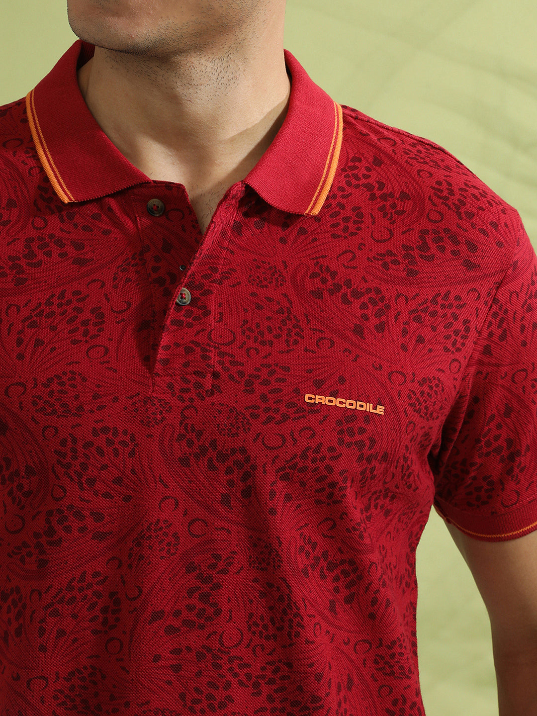 Close-up of red fabric with texture detail