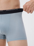 Gray boxer briefs with a black waistband featuring 'Crocodile' branding.