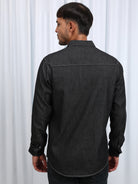 Rugged Black Denim Shirt