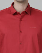 Casual Solid Slim Fit Full Sleeve Tanky Tomato Shirt with Collar