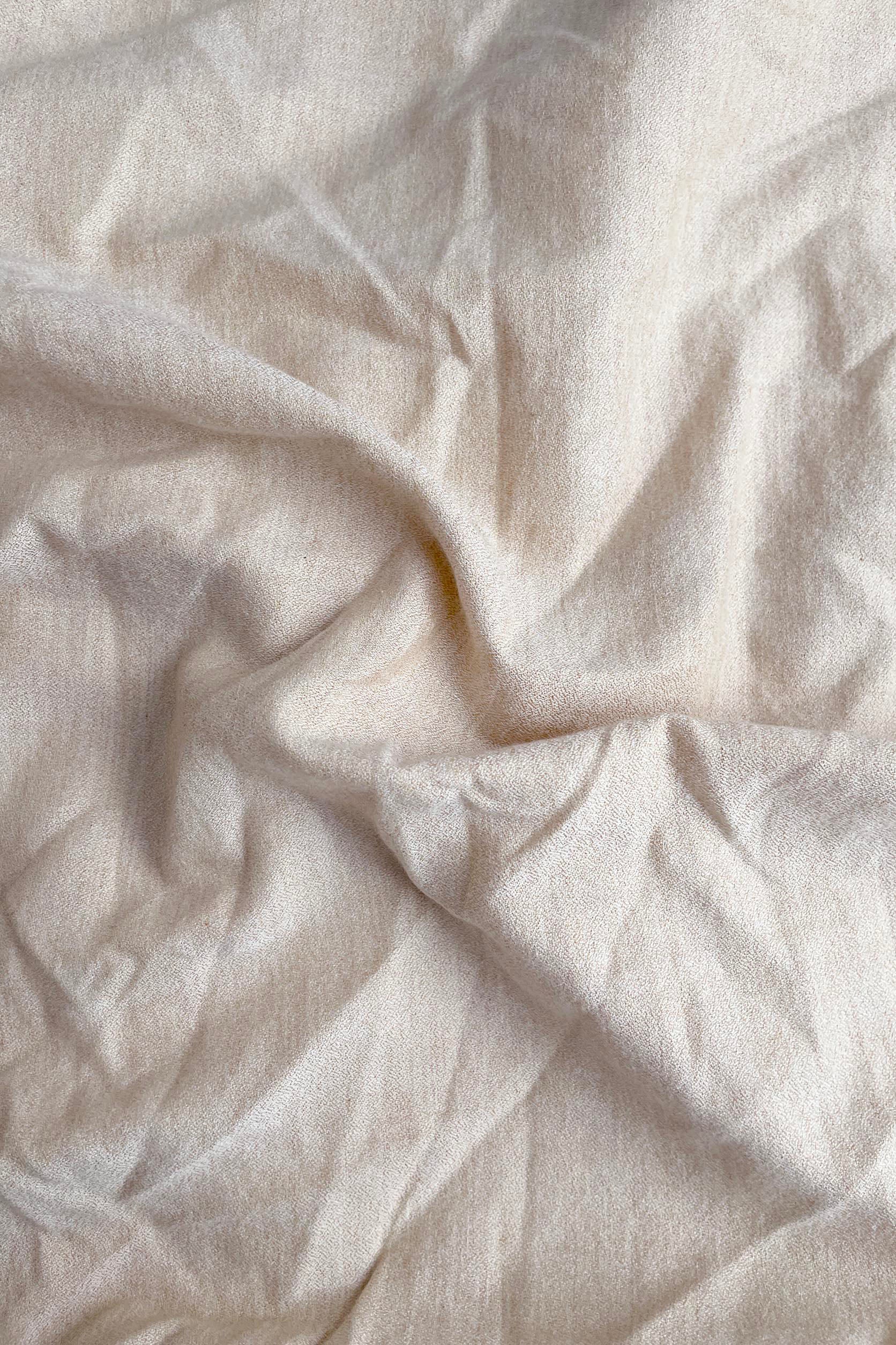 Close-up of crumpled white fabric