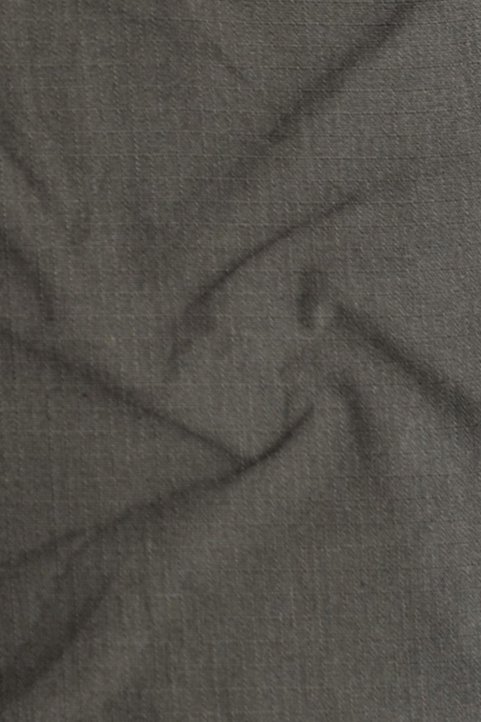 Close-up of gray fabric with folds
