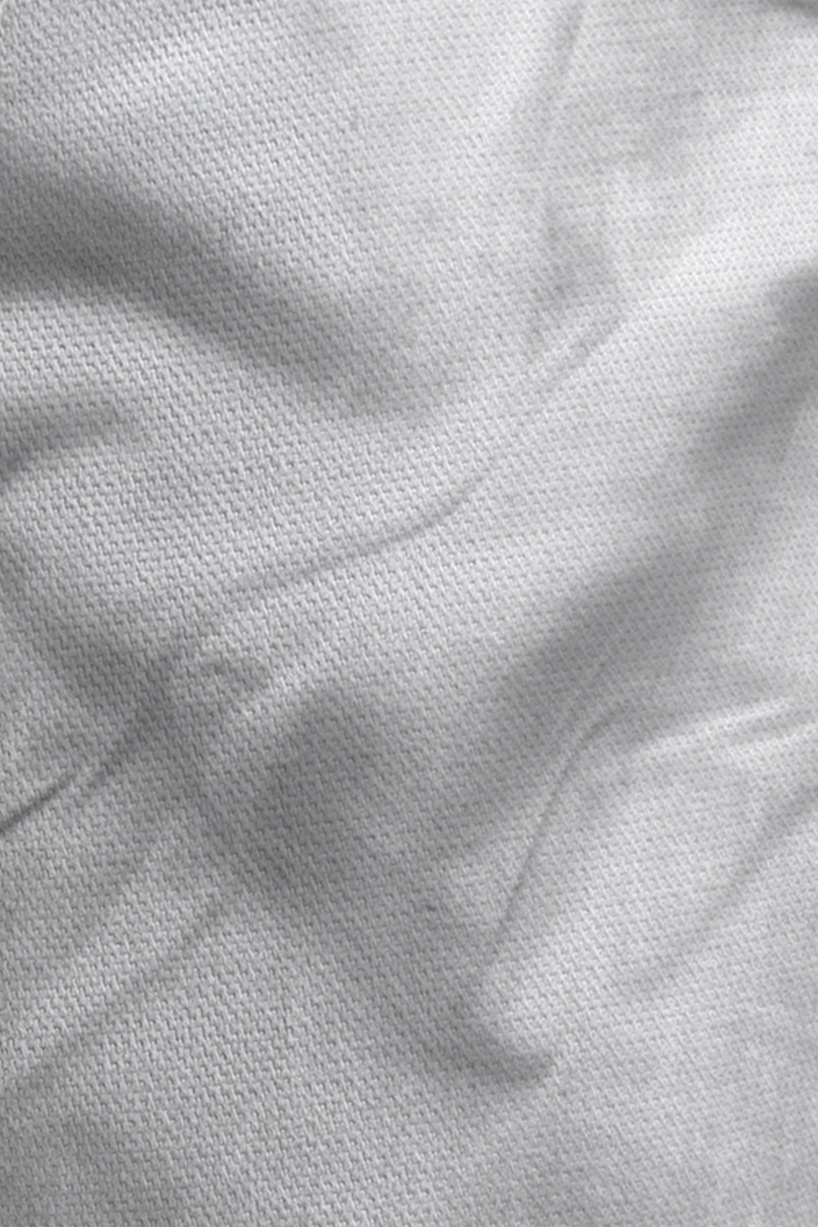 Close-up of textured gray fabric