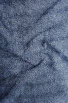 Close-up of blue denim fabric texture