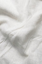 Close-up of textured white fabric