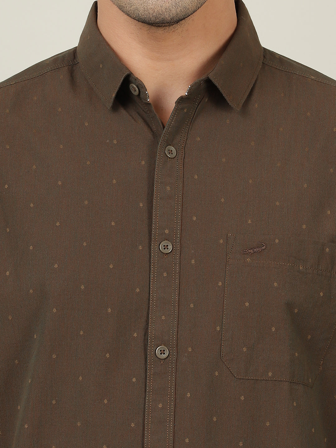 Crocodile Men AOP Cotton Shirt