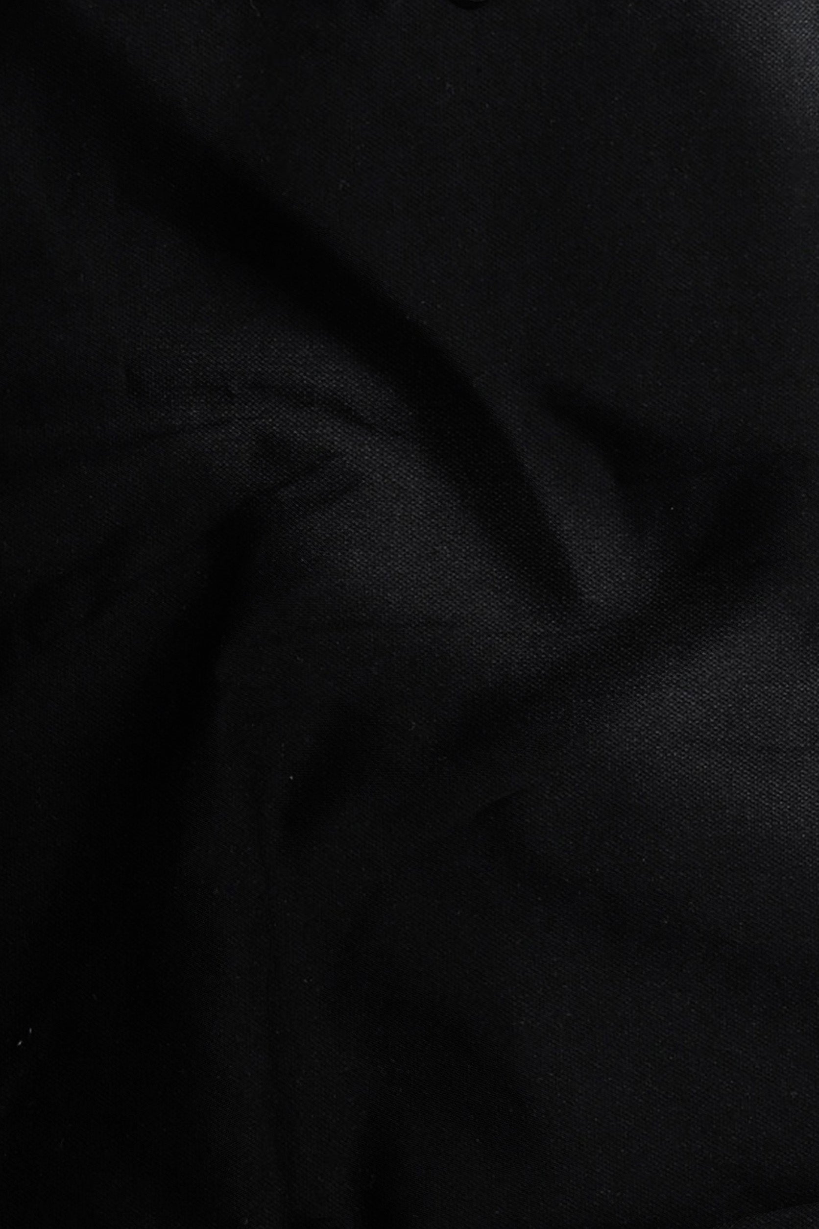 Close-up of textured black fabric