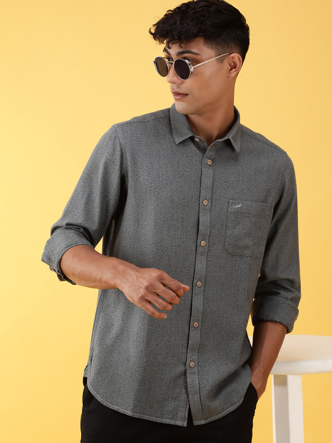 Crocodile Grindle Plain Shirt