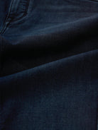 Close-up of blue fabric with texture detail