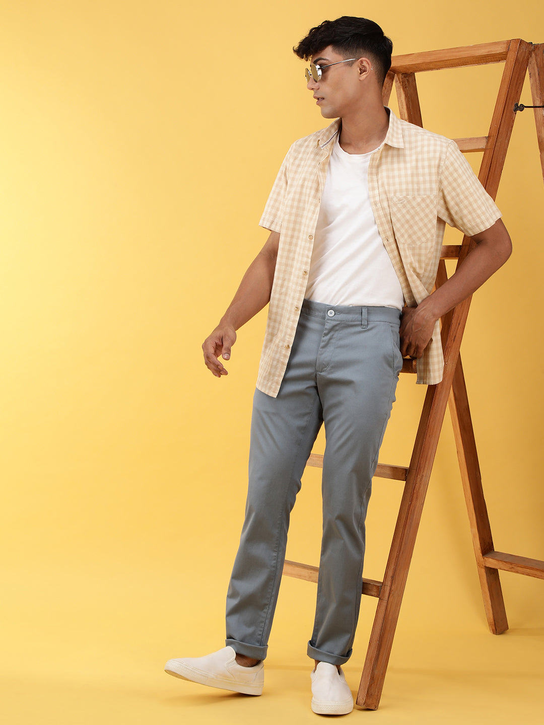 MICRO MOTIF PRINTED CHINO FOR MEN