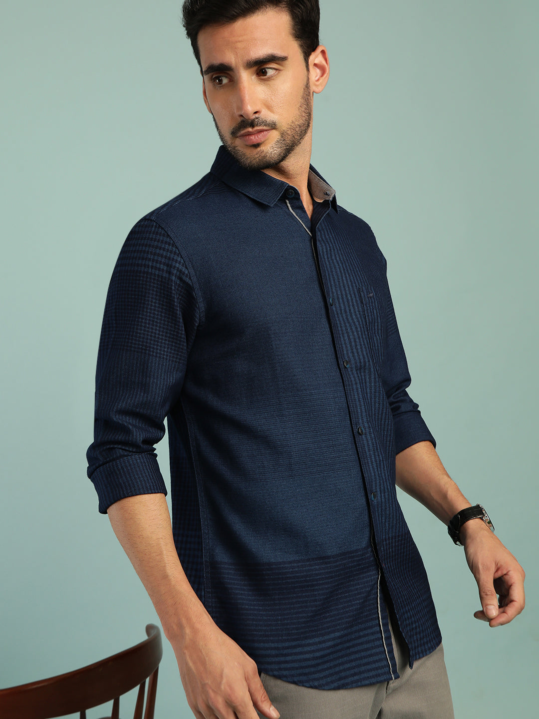 Big Engineered Checks Shirt