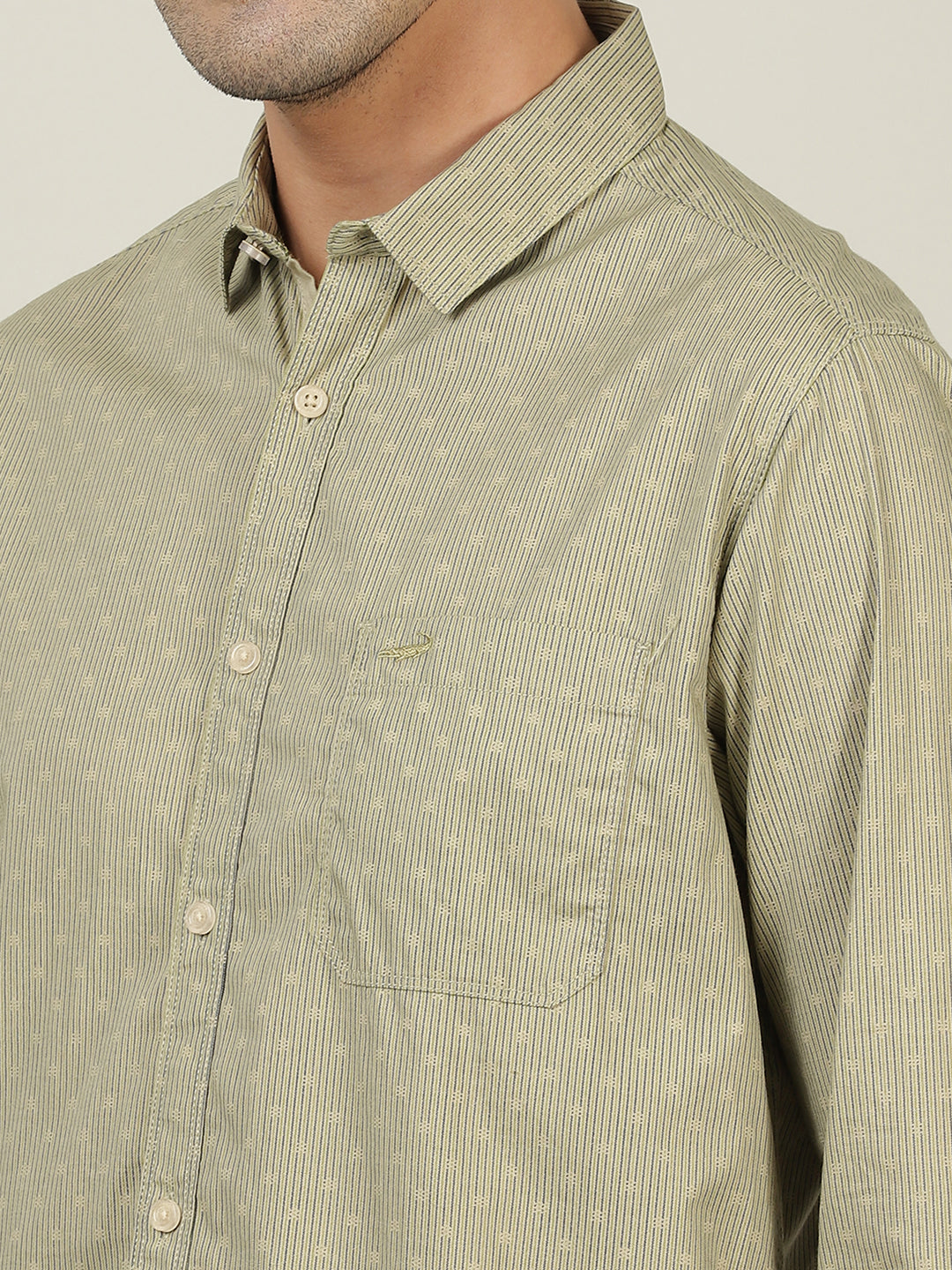 Crocodile Men's Pure Cotton Casual Shirt