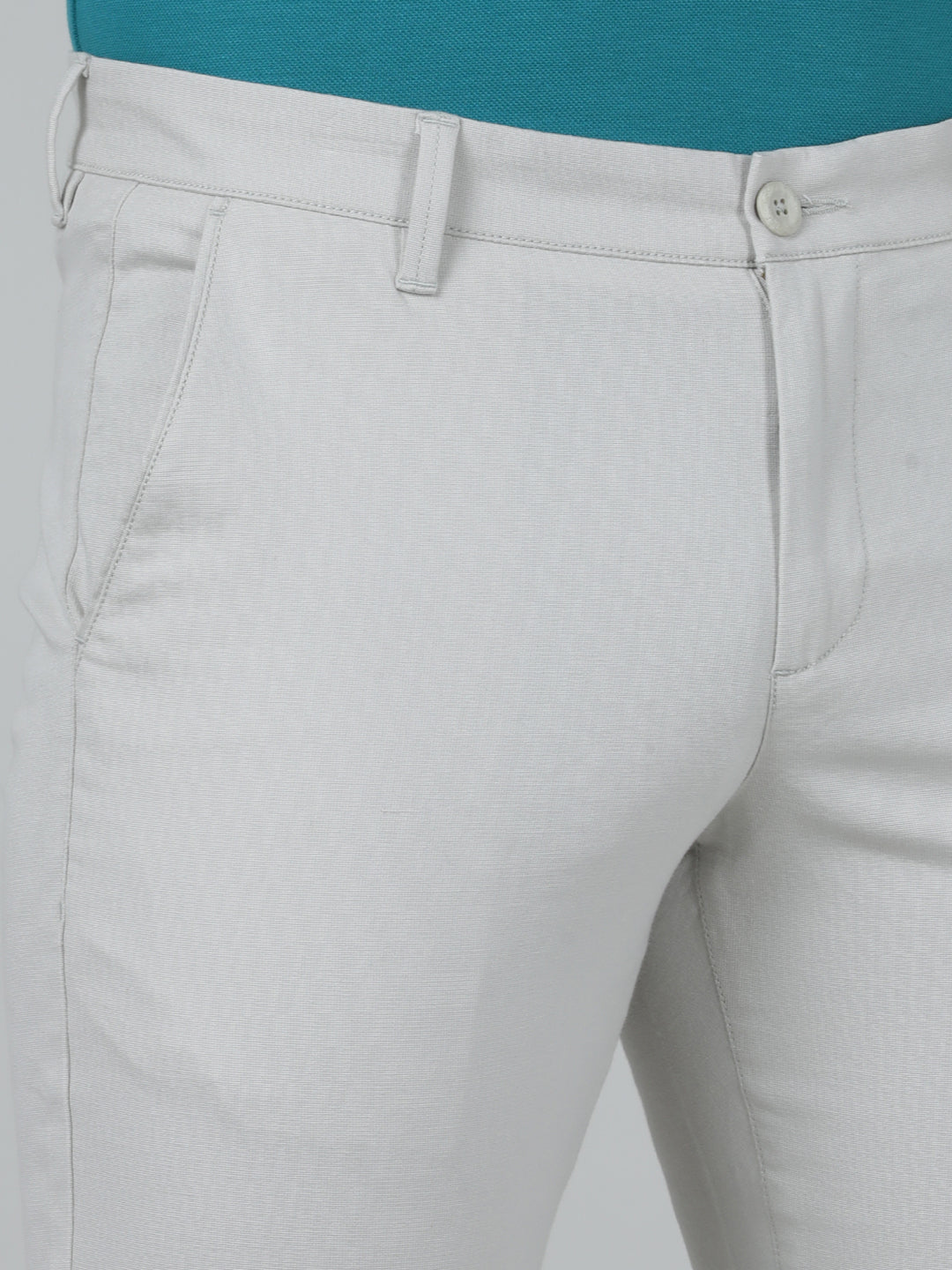 Crocodile Men's Slim Fit Cream Trouser