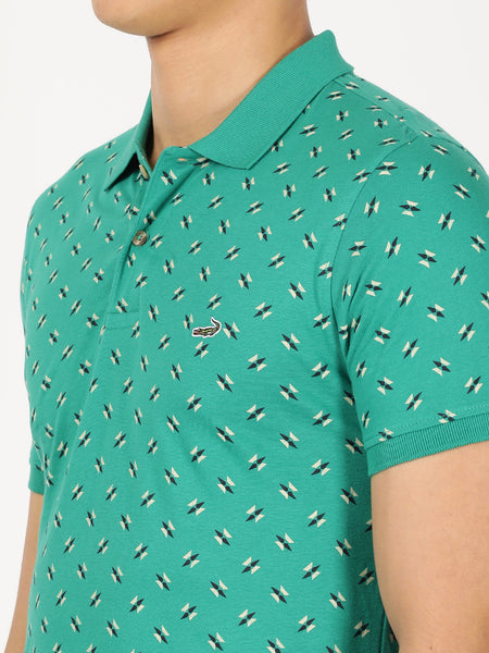 Crocodile Green Slim Fit T-Shirt