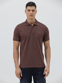 Infinite Monogram Printed Polo T-Shirt In Brown