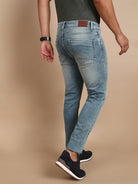 CLOUD WASHED LIGHT BLUE DENIM JEANS