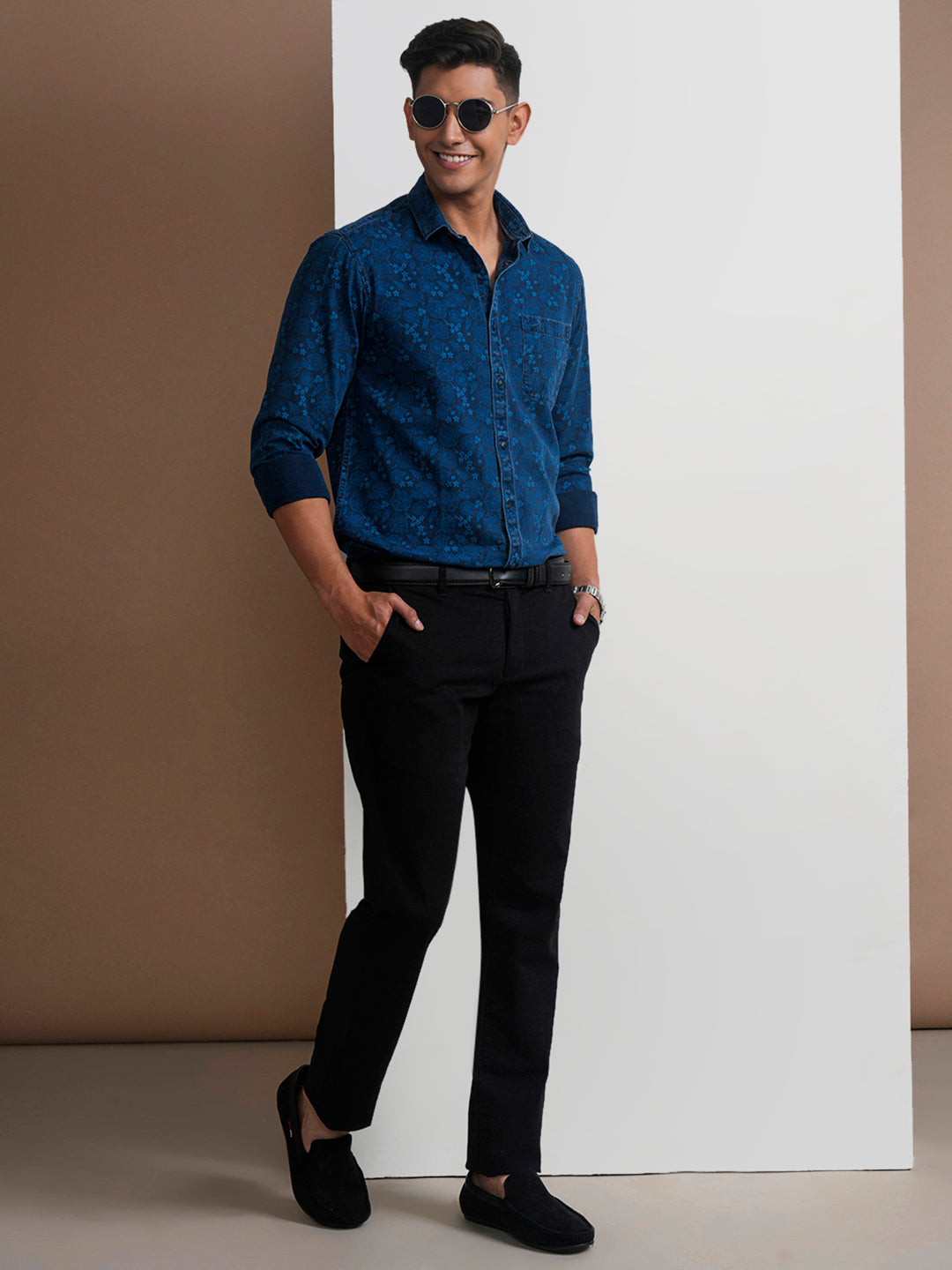 Crocodile Men's Micro Print Regular Fit Shirt